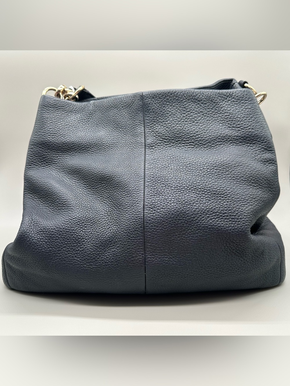 Coach Madison Phoebe Pebbled Leather Shoulder Bag - Navy - Picture 3 of 10